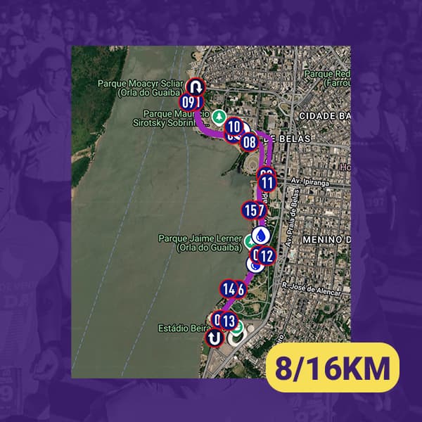 Percursos 8km e 16km